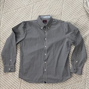 Untuckit Brand Men's Black and White Checkered Shirt